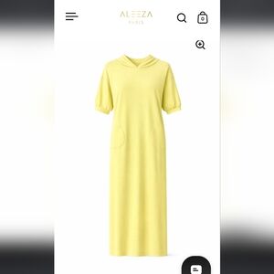 Aleeza Parish Yellow Hooded Maxi Dress -